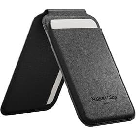 Кардхолдер Native Union Active Wallet Stand MagSafe, экокожа, черный - 1