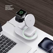 Зарядное устройство беспроводное Deppa MagSafe QI2 NEO, 23Вт, белый - 2