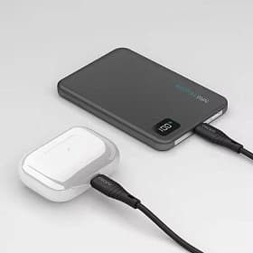 Внешний аккумулятор Deppa NRG MageSafe Alum 5000 мАч, серый - 2