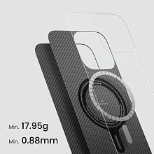 Чехол-накладка Pitaka Ultra-Slim Case для iPhone 16 Pro, арамид (кевлар), черный - 2