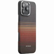 Чехол-накладка Pitaka Tactile Woven case sunset для iPhone 16 Pro, арамид (кевлар), оранжевый - 1
