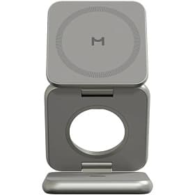 Зарядное устройство беспроводное Magssory Fold Pro 3 в 1, 23Вт, титан - 1