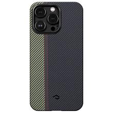 Чехол-накладка Pitaka MagEZ Case 3 Overture для iPhone 14 Pro, арамид (кевлар), черный/серый - 0
