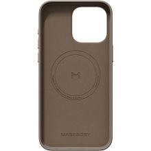 Чехол-накладка Magssory CLT016 для iPhone 15 Pro Max, экокожа, латте - 1