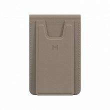 Кардхолдер Magssory Tripod Magnetic Vlog Wallet MagSafe с функцией штатива, экокожа, латте - 0