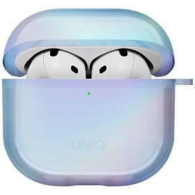 Чехол Uniq Iridescia (holographic) синий, для AirPods 4/4 ANC - 0