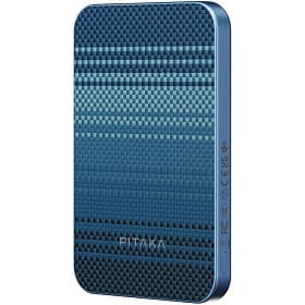 Внешний аккумулятор c БЗУ Pitaka Power Bank Qi2 5000 мАч, синий - 1