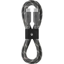 Кабель uBear Trend USB-C / USB-C, 60Вт 1,2м, серо-бежевый - 0