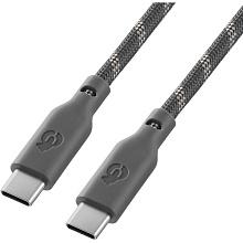 Кабель uBear Trend USB-C / USB-C, 60Вт 1,2м, серо-бежевый - 1