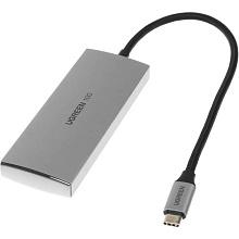 Адаптер мультипортовый UGreen CM480 4 в 1 4 в 1, серый - 0