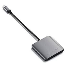 Адаптер мультипортовый Satechi 4-Port USB-C Hub with Power Delivery 4 в 1, серый - 2