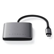 Адаптер мультипортовый Satechi 4-Port USB-C Hub with Power Delivery 4 в 1, серый - 3