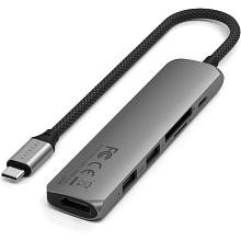 Адаптер мультипортовый Satechi ST-P6SM 6 в 1 6 в 1, серый - 1