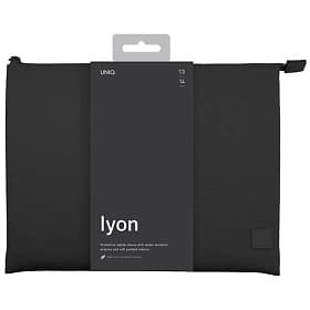 Чехол 14″ Uniq LYON RPET fabric Laptop sleeve (snug-fit), черный - 2
