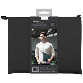 Чехол 14″ Uniq LYON RPET fabric Laptop sleeve (snug-fit), черный - 3