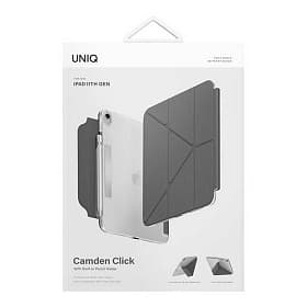 Чехол-книжка Uniq Camden Click для iPad 11 (2025)/10,9″ (2022), полиуретан, серый - 3