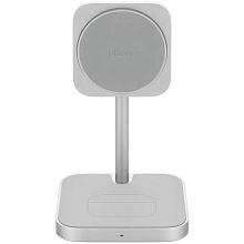 Зарядное устройство беспроводное uBear Evoke 3 в 1, Qi2, 15Вт, серебристый - 0