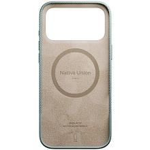 Чехол-накладка Native Union CLASSIC для iPhone 17 Pro Max, экокожа, зеленый - 2