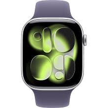 Смарт-часы Apple Watch Series 11 GPS 46mm (корпус - серебристый, ремешок Sport Band фиолетовый, размер S/M) - 1