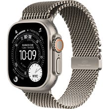Смарт-часы Apple Watch Ultra 3 GPS + Cellular 49mm (корпус - натуральный титан, ремешок Milanese Loop натуральный титан, размер M) - 0