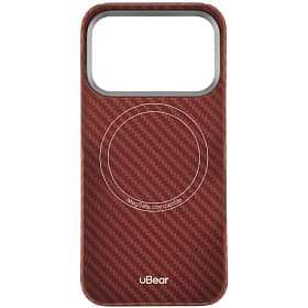 Чехол-накладка uBear Supreme для iPhone 17 Pro, кевлар, оранжевый - 2