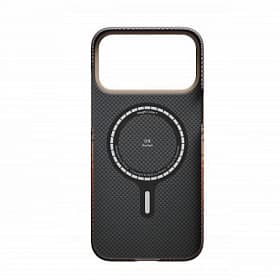 Чехол-накладка Pitaka Ultra-Slim для iPhone 17 Pro, кевлар, оранжевый - 3