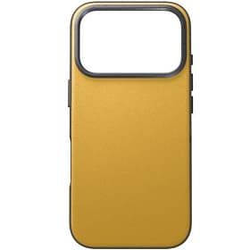 Чехол-накладка Uniq Lyden DS для iPhone 17 Pro Max, экокожа, желтый/серый - 1