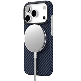 Чехол-накладка VLP Kevlar Case для iPhone 17 Pro, кевлар, синий - 3