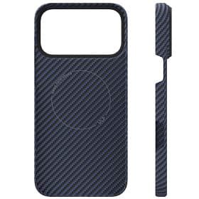 Чехол-накладка VLP Kevlar Case для iPhone 17 Pro Max, кевлар, синий - 3
