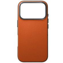 Чехол-накладка Uniq Lyden DS для iPhone 17 Pro Max, экокожа, оранжевый/серый - 2