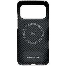 Чехол-накладка Magssory Aramid Frame для iPhone 17 Pro, кевлар, черный - 1