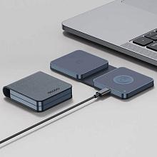 Зарядное устройство беспроводное Deppa MagSafe Mini Fold Travel QI, 2 в 1, 15Вт, черный - 3