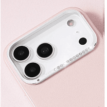 Чехол-накладка PYNANA Starry Series Swarovski для iPhone 17 Pro, экокожа, розовый - 1