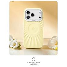 Чехол-накладка PYNANA Starlight Series для iPhone 17 Pro Max, экокожа, желтый - 1