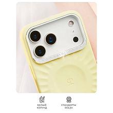 Чехол-накладка PYNANA Starlight Series для iPhone 17 Pro Max, экокожа, желтый - 2