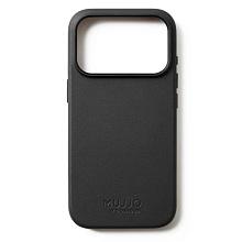 Чехол-накладка Mujjo Leather для iPhone 17 Pro, кожа, черный - 0