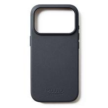 Чехол-накладка Mujjo Leather для iPhone 17 Pro, кожа, серый - 0