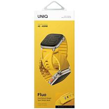 Ремешок Uniq FLUO для Apple Watch 40mm/41mm/42mm/44mm/45mm/46mm/49mm, силикон, желтый - 2