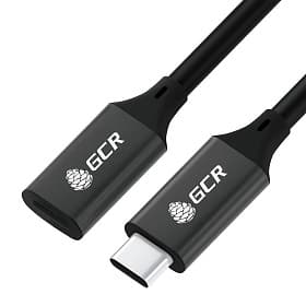 Удлинитель GreenConnect GCR PRO USB-C / USB-C, 5A, 100Вт 2м, черный+зеленый - 0