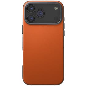 Чехол-накладка Uniq Lyden DS для iPhone 17 Pro, экокожа, оранжевый/серый - 0