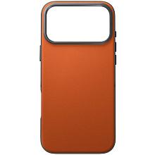 Чехол-накладка Uniq Lyden DS для iPhone 17 Pro, экокожа, оранжевый/серый - 2