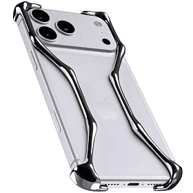 Чехол-накладка YNOT Shell для iPhone 17 Pro Max, авиационная сталь, серебристый - 1
