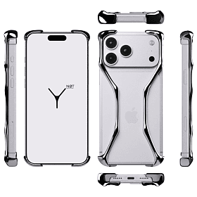 Чехол-накладка YNOT Shell для iPhone 17 Pro Max, авиационная сталь, серебристый - 2