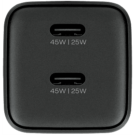Зарядное устройство сетевое uBear Wall charger Bridge, 45Вт, черный - 1
