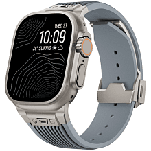 Ремешок Monocozzi ESSENTIALS для Apple Watch 45mm/46mm/49mm, силикон, серый - 0