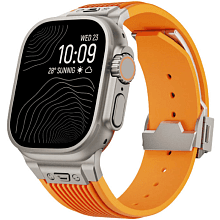 Ремешок Monocozzi ESSENTIALS для Apple Watch 45mm/46mm/49mm, силикон, оранжевый - 0