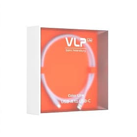 Кабель VLP LITE Color Line USB-C / USB-A, 60Вт 1м, белый - 1