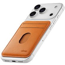Кардхолдер uBear Split MagSafe, экокожа, оранжевый - 3