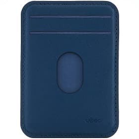 Кардхолдер uBear Split MagSafe, экокожа, синий - 0