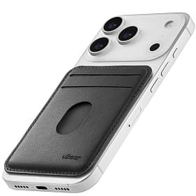 Кардхолдер uBear Split MagSafe, экокожа, черный - 3